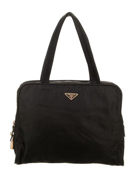 prada etiquette fabric shoulder bag|PRADA Tessuto Nylon Etiquette Tote Black.